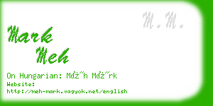 mark meh business card
